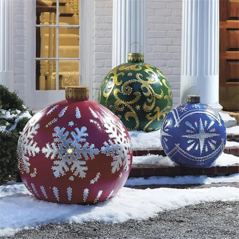 Outdoor Christmas Inflatable Decorated Ball 60cm PVC Giant Big Large Balls Xmas