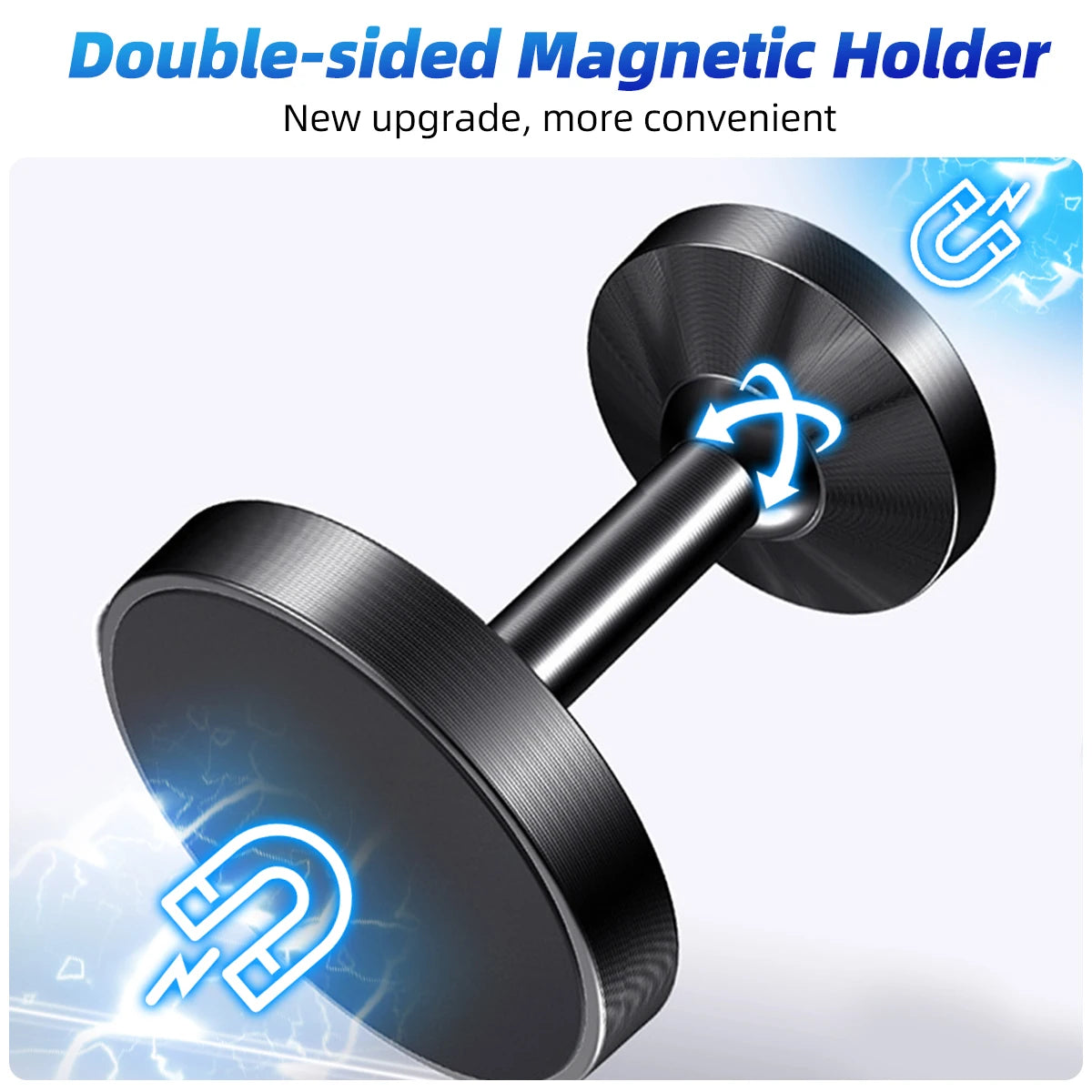 Suporte magnético de telefone de dupla face para Samsung Xiaomi Huawei Dual Magnet
