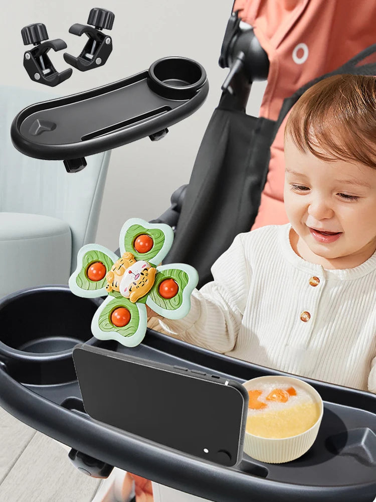 3 In 1 Baby Stroller Dinner Table Tray Phone Stand Plate Accessories Supplies