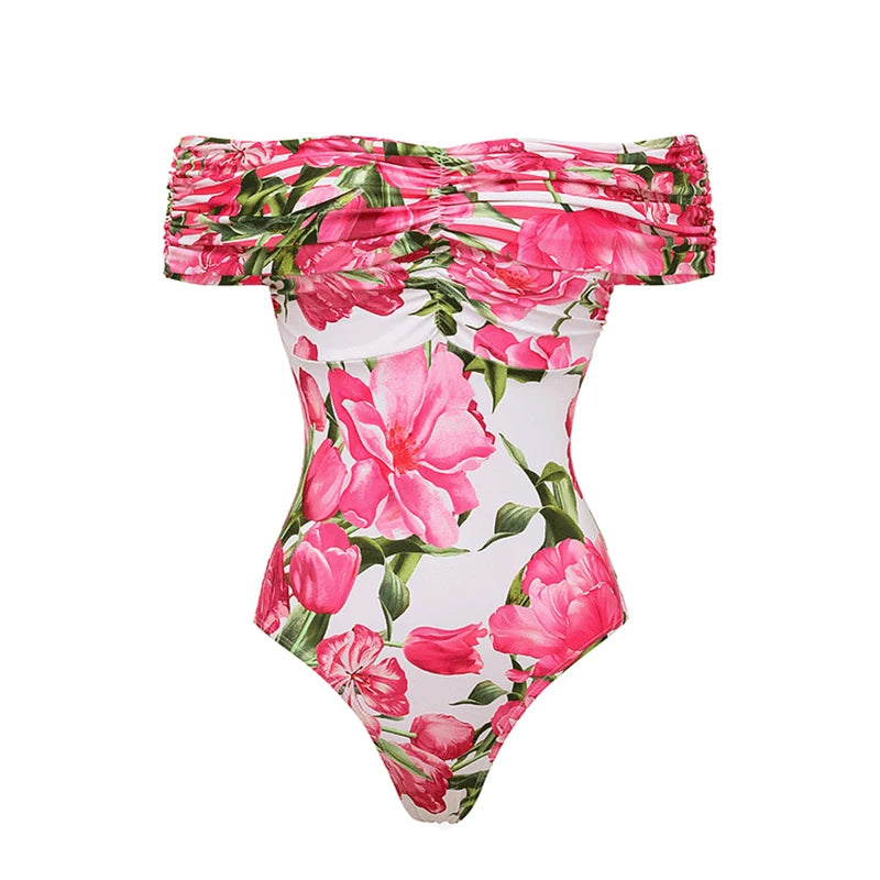 "Women's Floral One-Piece Swimsuit