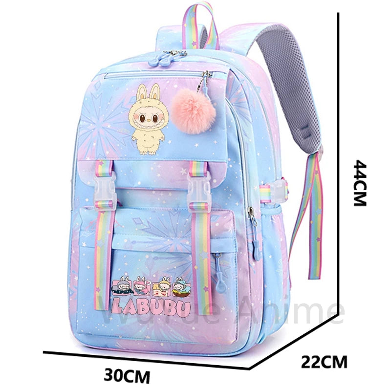Mochila estampada fofa de anime para adolescentes estudantes crianças meninas meninos mochila escolar