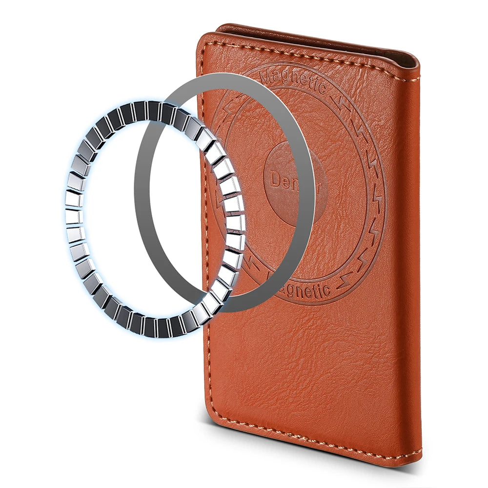 Wallet Case for Magsafe Leather Magnetic Bag Card Holder