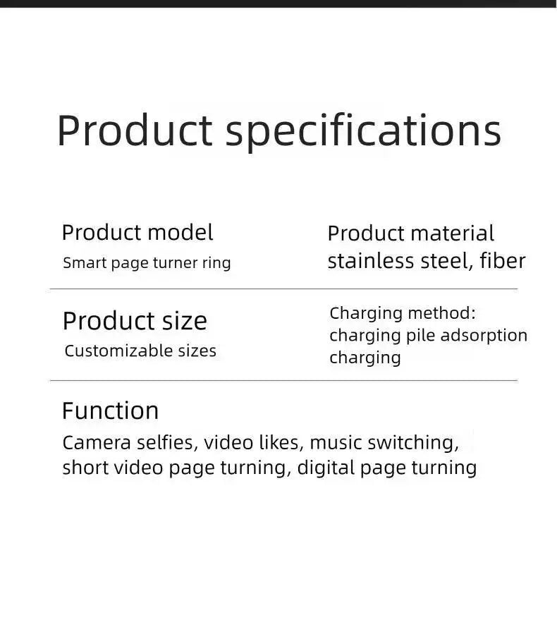 Ring Mouse Multifunctional Remote Control TikTok Youtube Browsing E-book Page