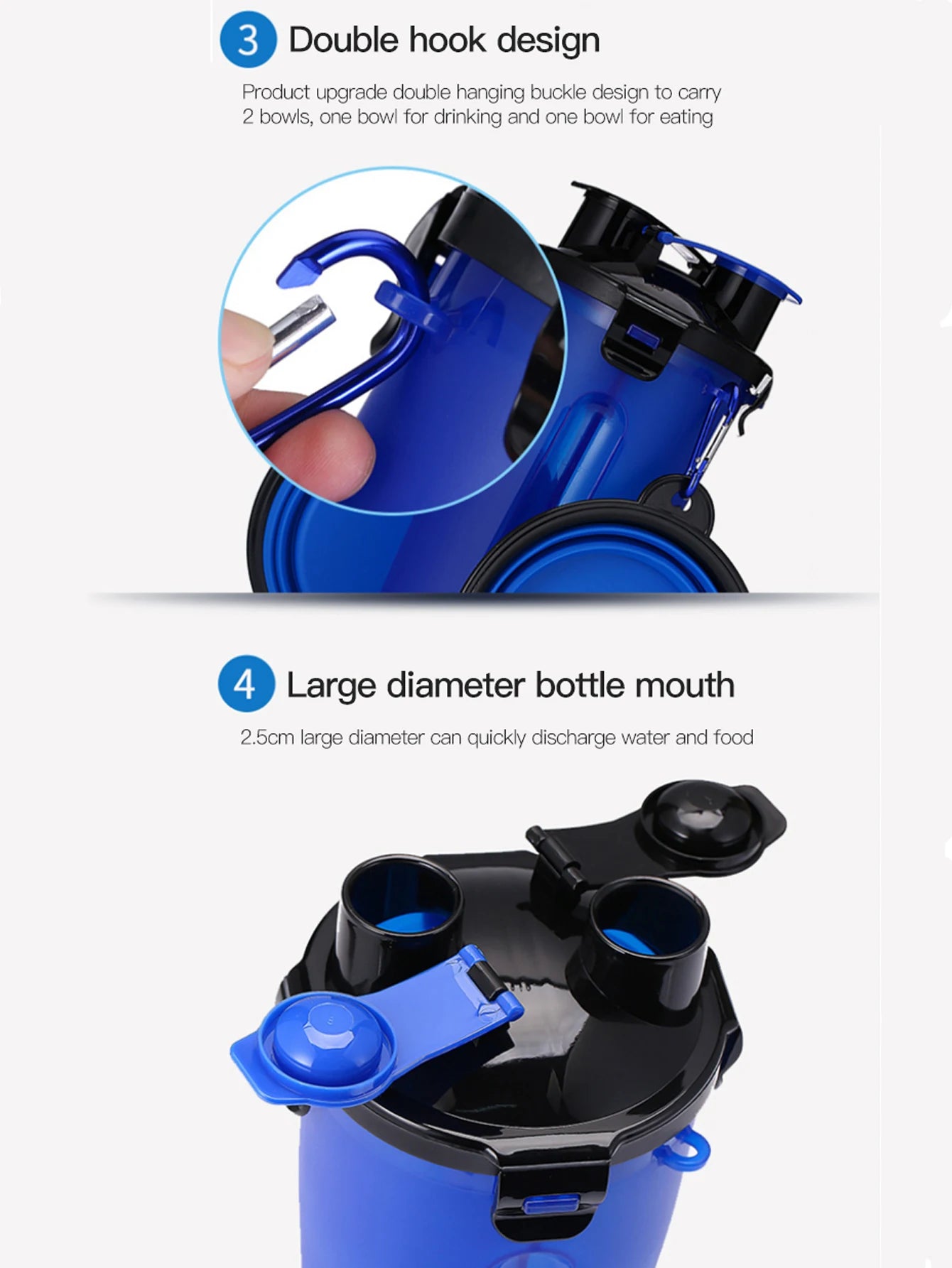 2 IN 1 Dogs Travel Water Bottle: Your Perfect Outdoor Companion!