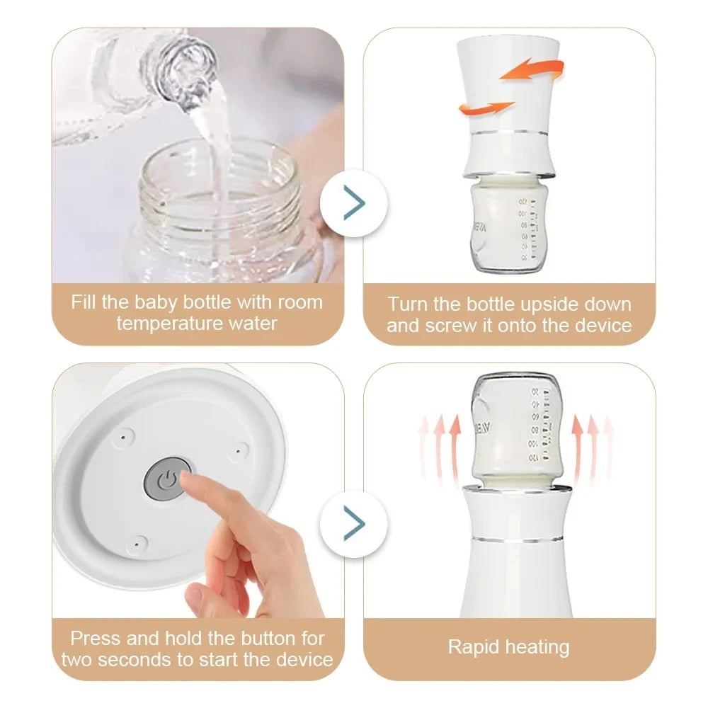 Portable Baby Bottle Warmer Milk USB Charge