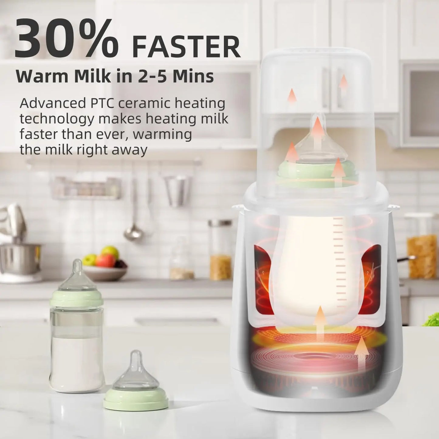 Baby Bottle Warmer & Sterilizer 24 hour 6-in-1Multifuntion Breast Milk