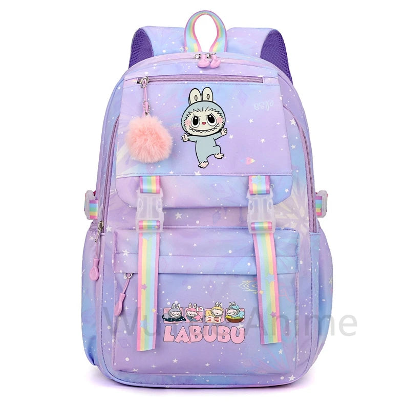 Mochila estampada fofa de anime para adolescentes estudantes crianças meninas meninos mochila escolar