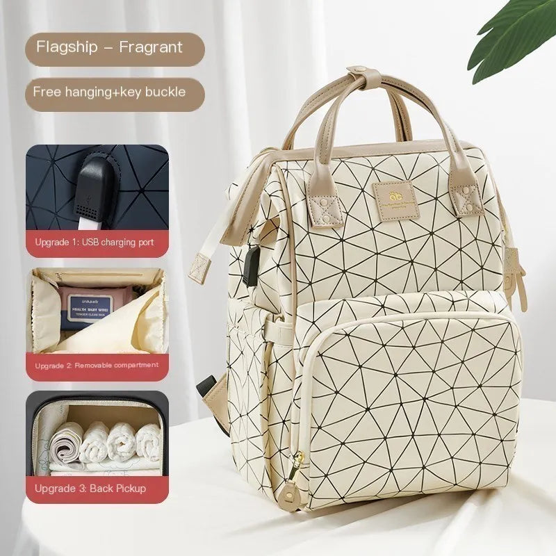 AIBEDILA Mommy Bag Impermeável USB Grande