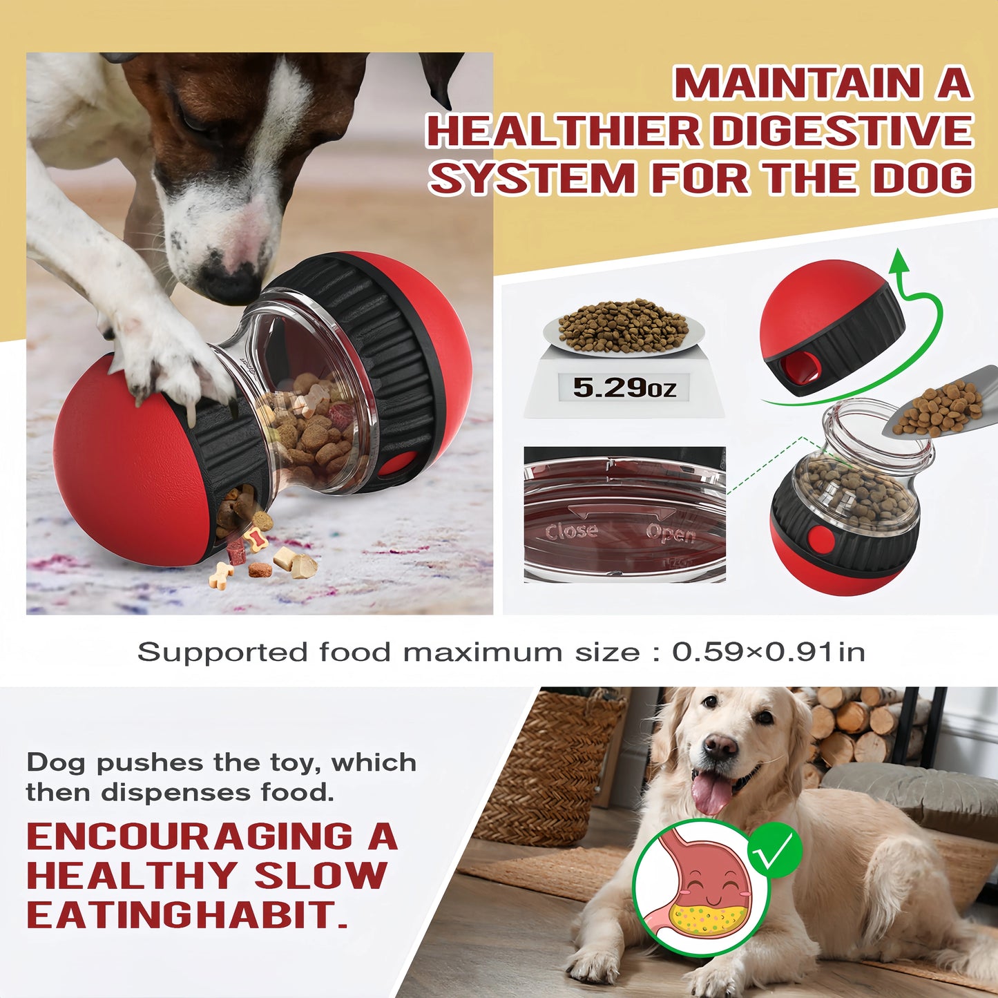 Pet Dog Leaky Food Toy: Healthy Feeding Made Fun!