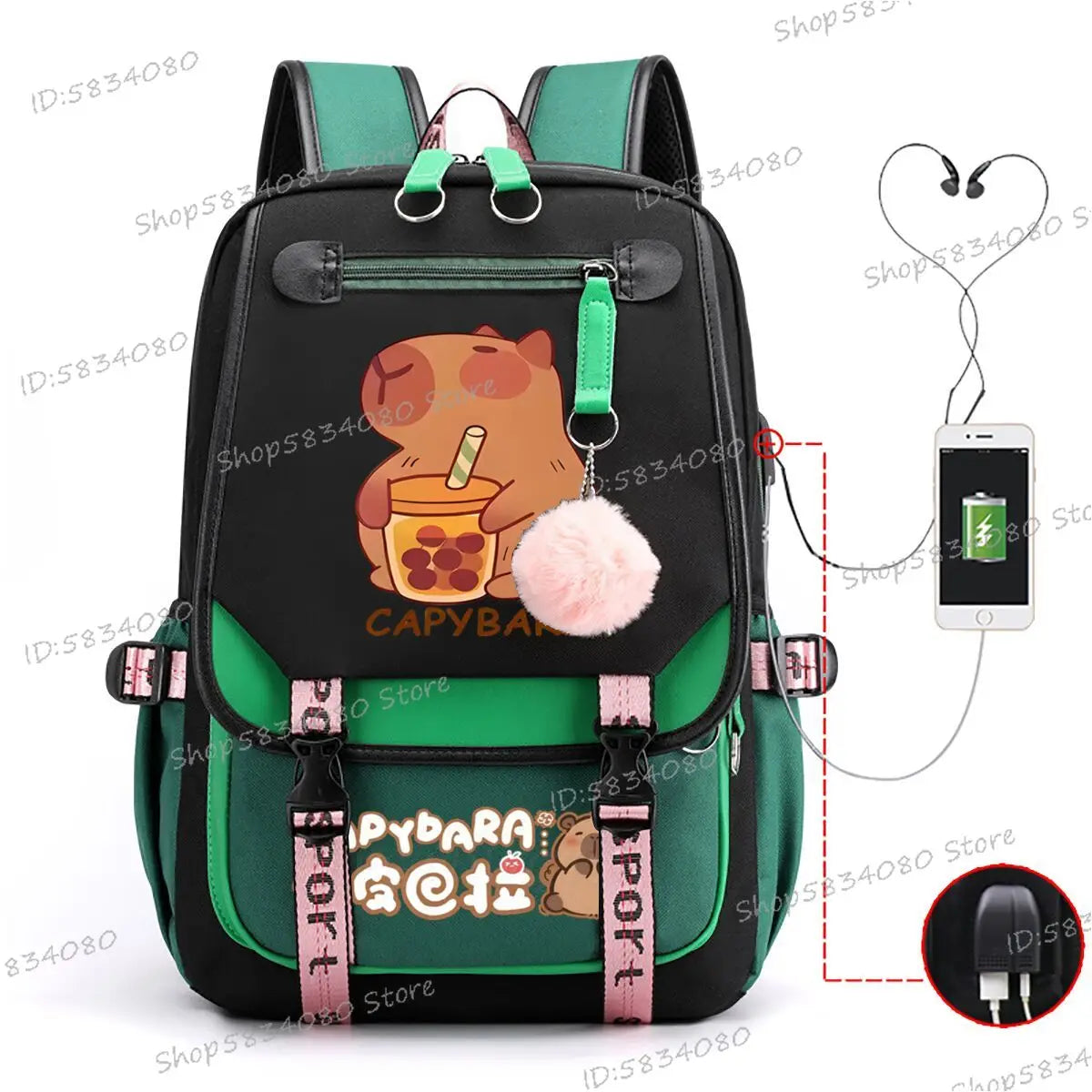 Students School Backpacks Trend 2025 Capybara Lover Gift High Quality Travel Laptop