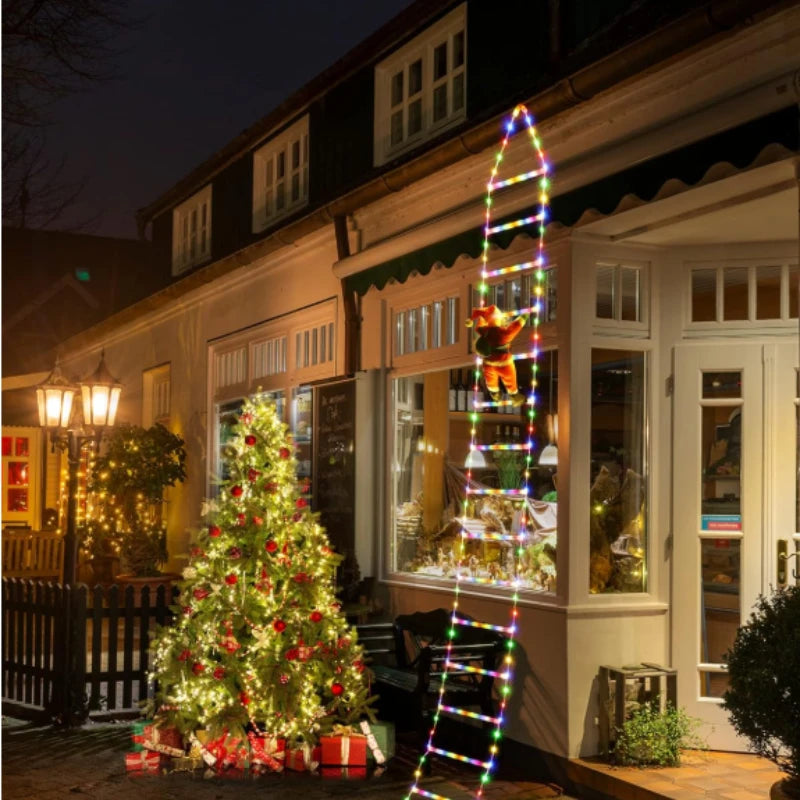 1.5/3M Christmas Decoration LED Santa Claus Climbing Ladder Light USB Plug