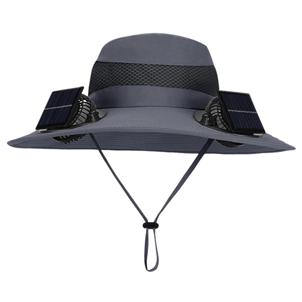 Outdoor Solar Multi-purpose Fan Cap Adjustable Three-speed Wind with USB Charging