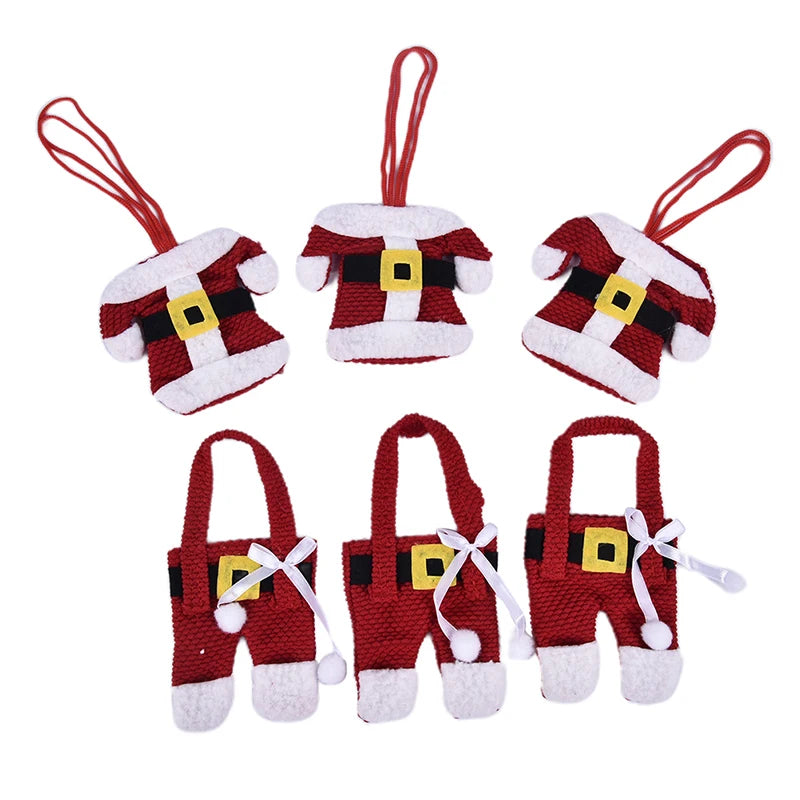 6pcs Christmas Table Decor Silverware Cutlery Tableware