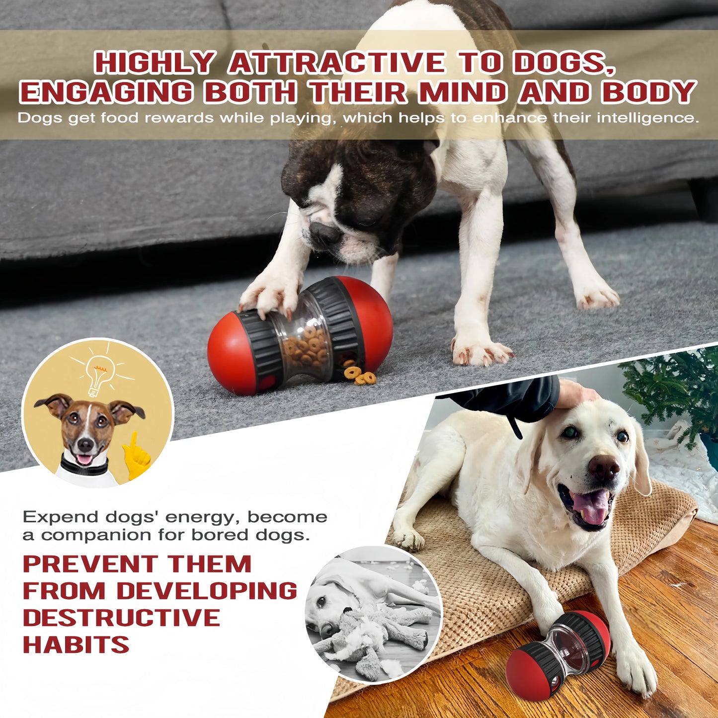 Pet Dog Leaky Food Toy: Healthy Feeding Made Fun!