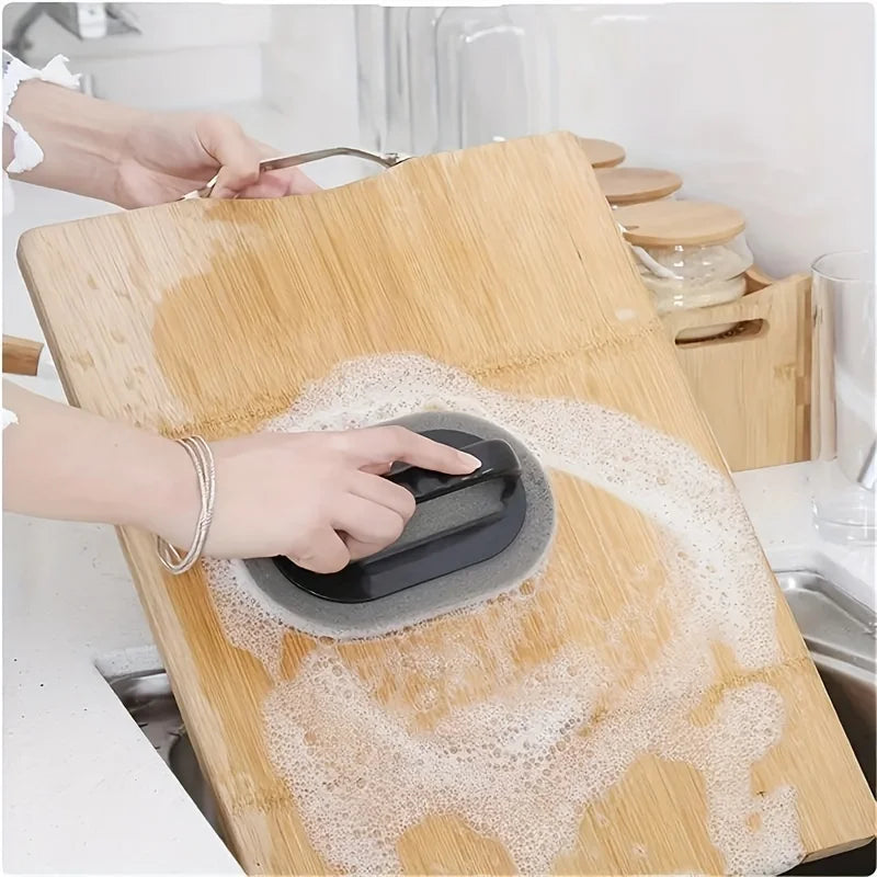 Iron Rust Removal Emery Sponge Wipe, Reusable And Washable Scrub Brush