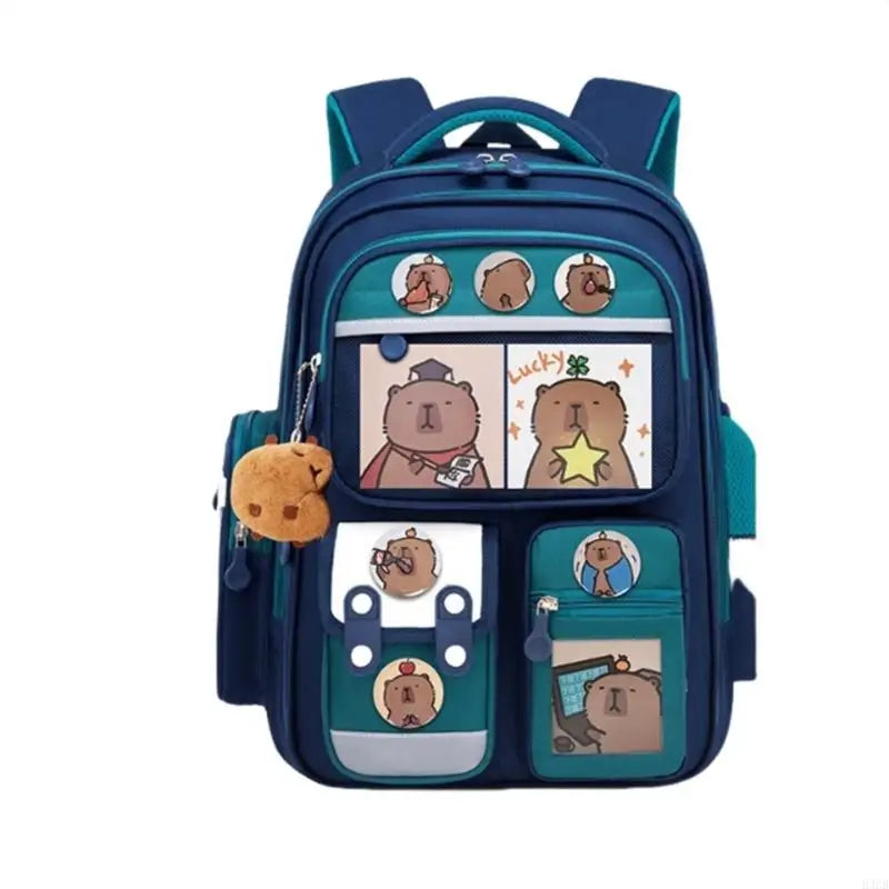 H3CB Unique Capybara Designs Backpack For Elementary Students Ergonomic