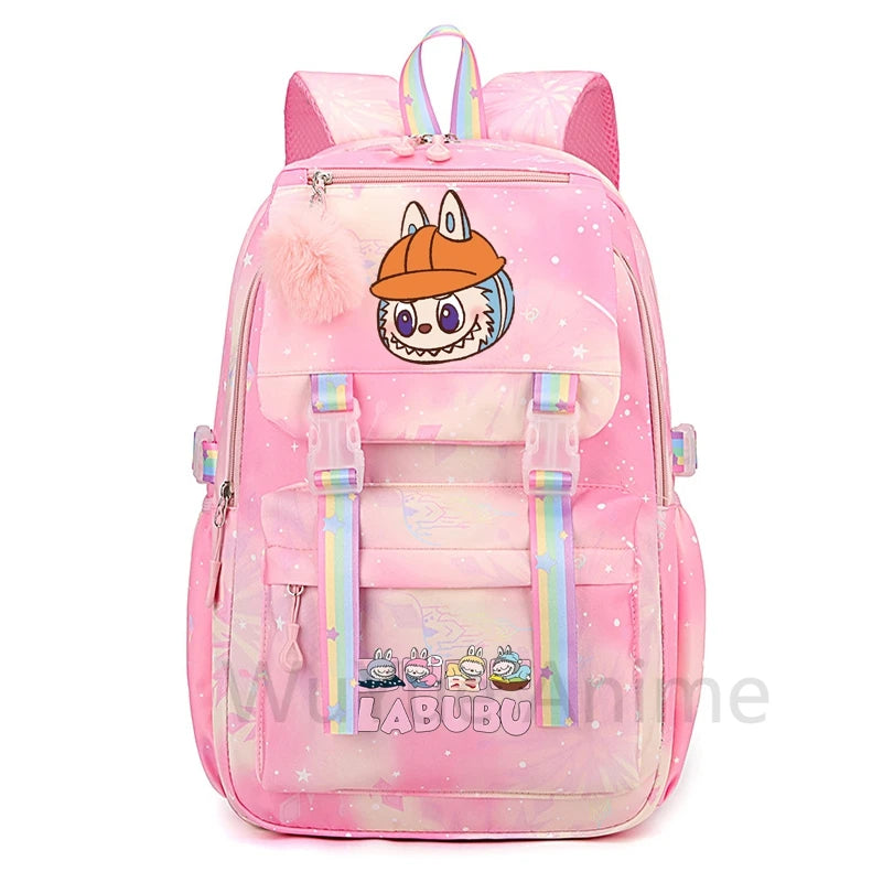 Mochila estampada fofa de anime para adolescentes estudantes crianças meninas meninos mochila escolar