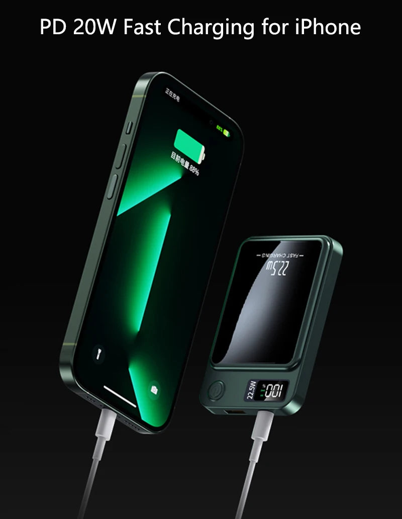Unleash Endless Power with Our Magnetic Wireless Power Bank!
50000mAh Capacity