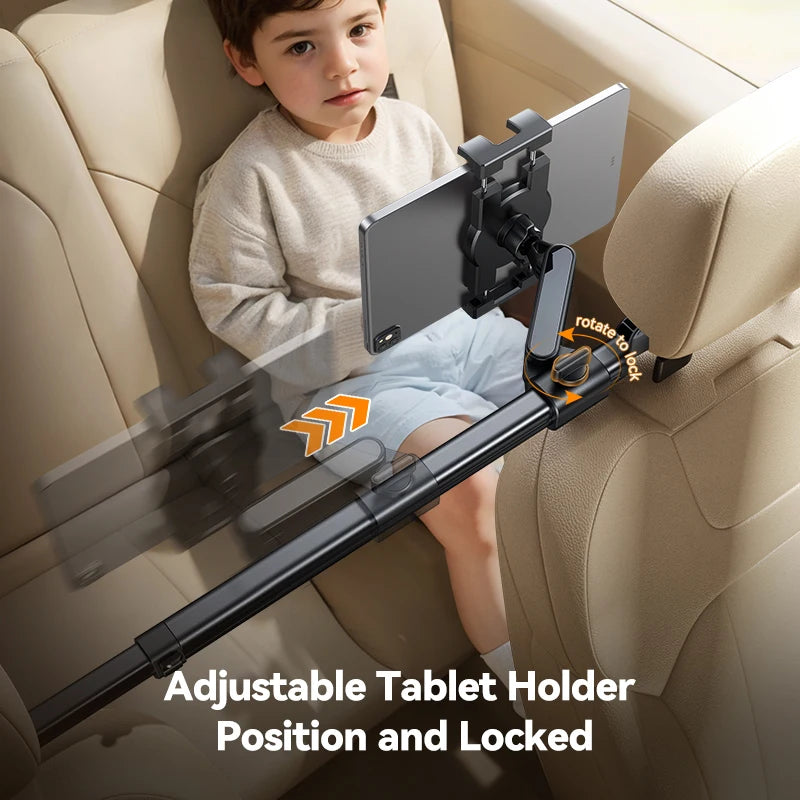 Car Tablet Phone Holder With Extension Arm For 4.7-12.9" Tablet/Phones