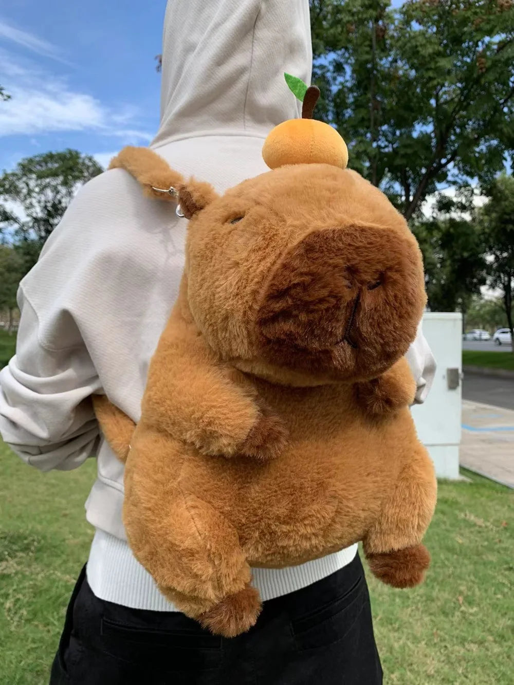 Capybara Plush Backpack Kawaii Fashion Plushie Doll Fur Pendant Children's