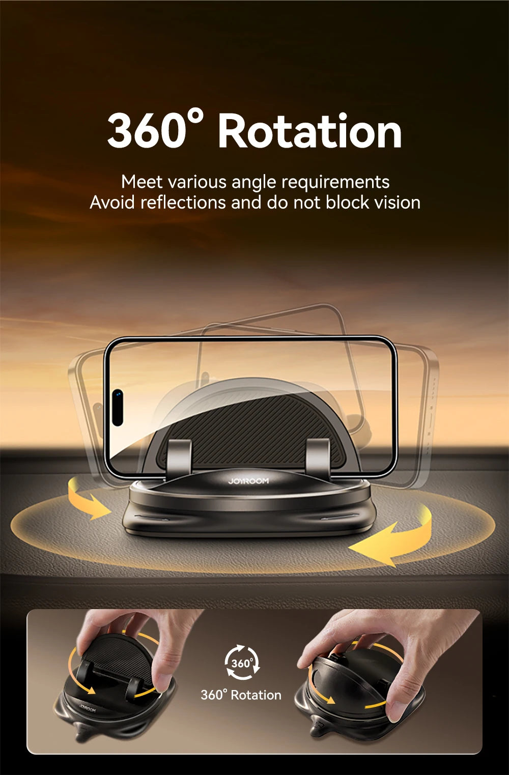 Joyroom Dashboard Car Phone Holder Universal 360° Rotation