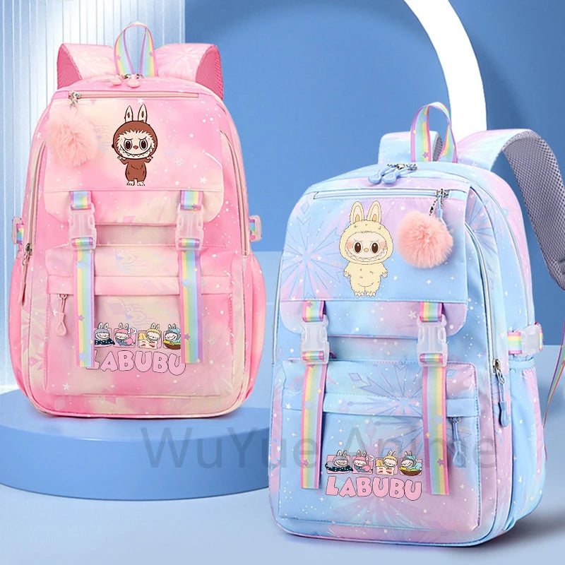 Mochila estampada fofa de anime para adolescentes estudantes crianças meninas meninos mochila escolar
