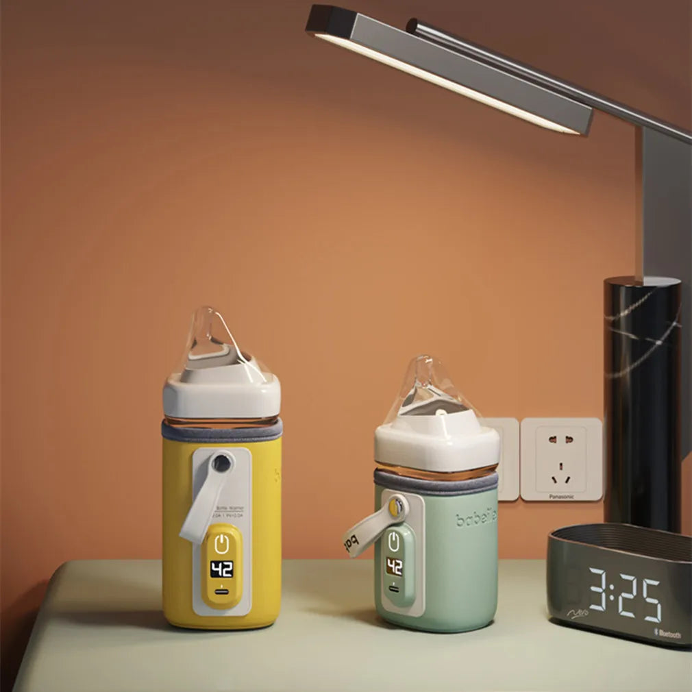 USB Charging Baby Bottle Warmer Bag Insulation Cover Heating Bottle