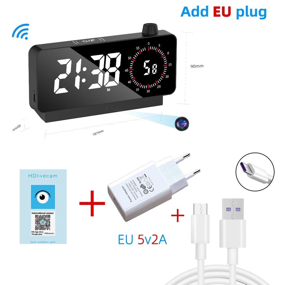 4K & 1080P HD WiFi Clock Camera – Smart, Secure, Invisible.