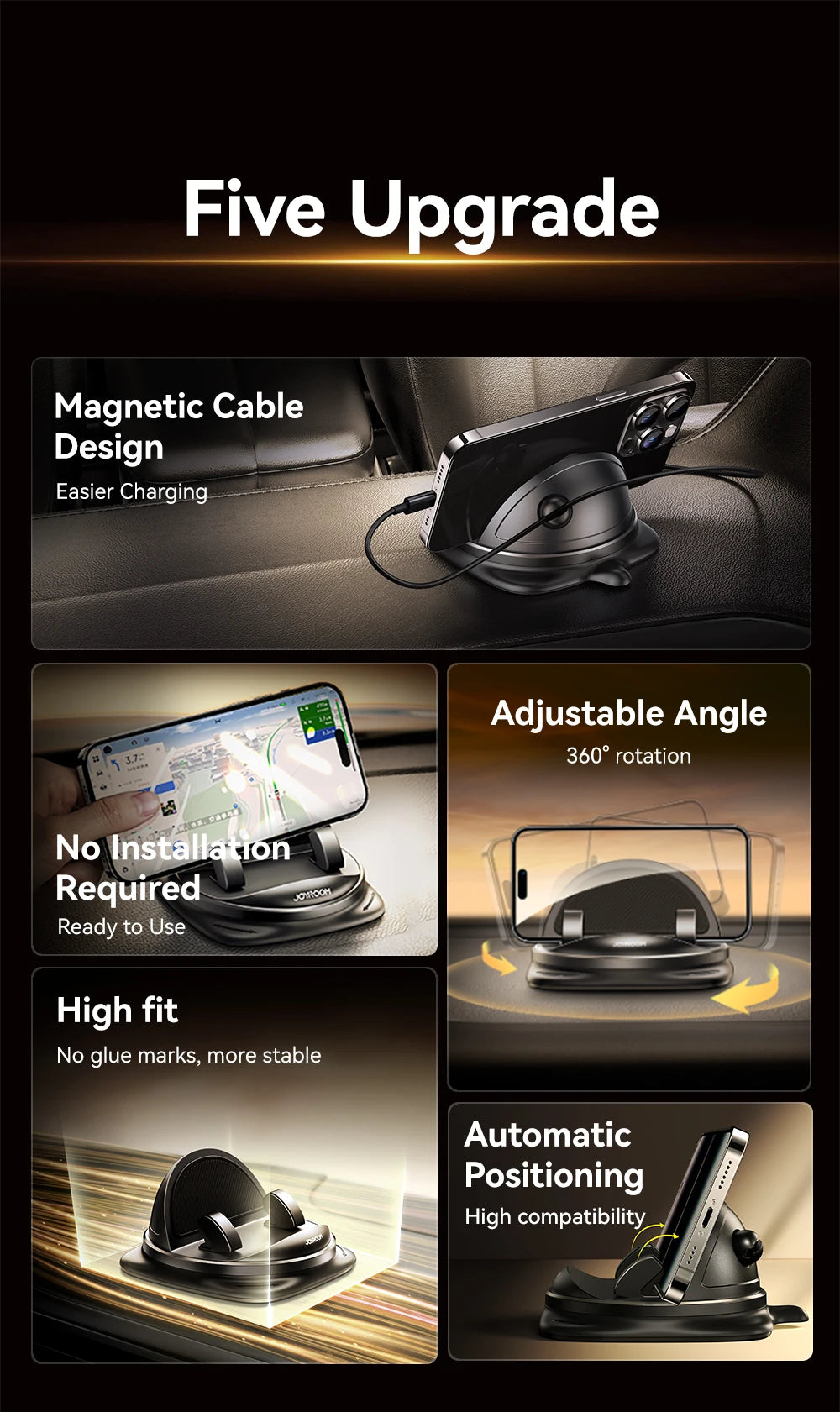 Joyroom Dashboard Car Phone Holder Universal 360° Rotation