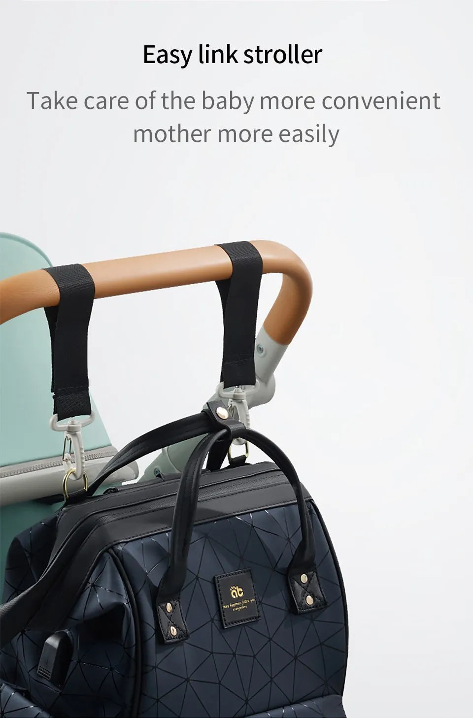 AIBEDILA Mommy Bag Impermeável USB Grande