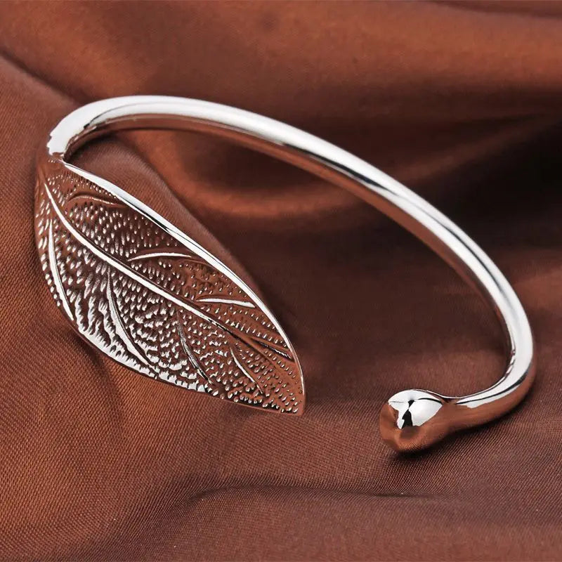 Luxury 925 Sterling Tree Leaf Bracelet for Women Fashion Designer