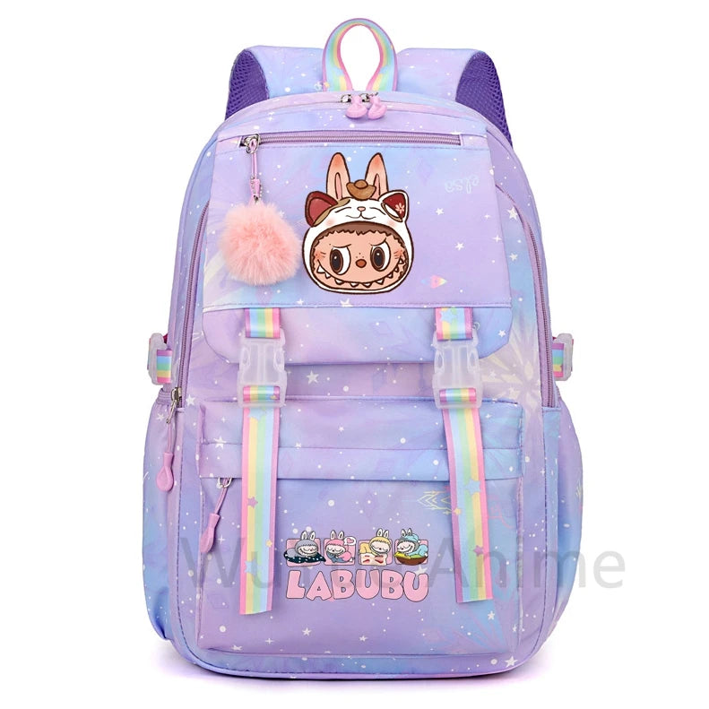 Mochila estampada fofa de anime para adolescentes estudantes crianças meninas meninos mochila escolar