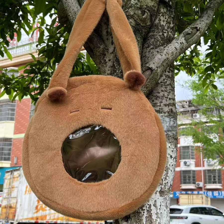 Capybara Plush Backpack Kawaii Fashion Plushie Doll Fur Pendant Children's