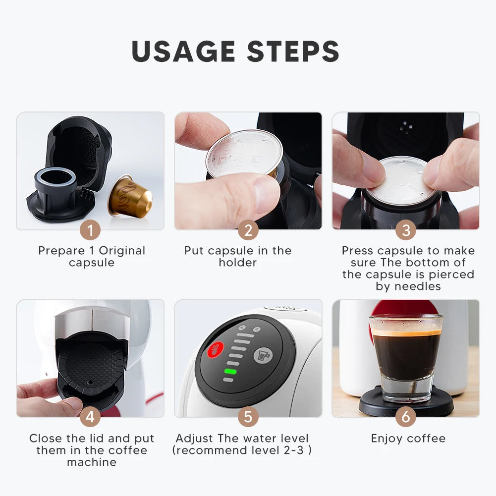 Capsule Adapter For Nespresso Original Capsules Convert forDolce Gusto Crema