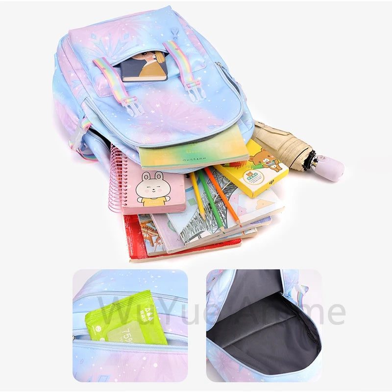 Mochila estampada fofa de anime para adolescentes estudantes crianças meninas meninos mochila escolar