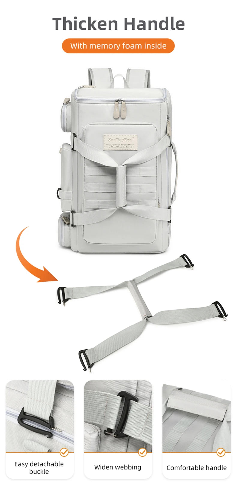 Travel Backpack Business Bag Wet and Dry Separation Shoulder Bags Multi-compartment