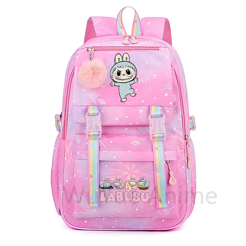Mochila estampada fofa de anime para adolescentes estudantes crianças meninas meninos mochila escolar