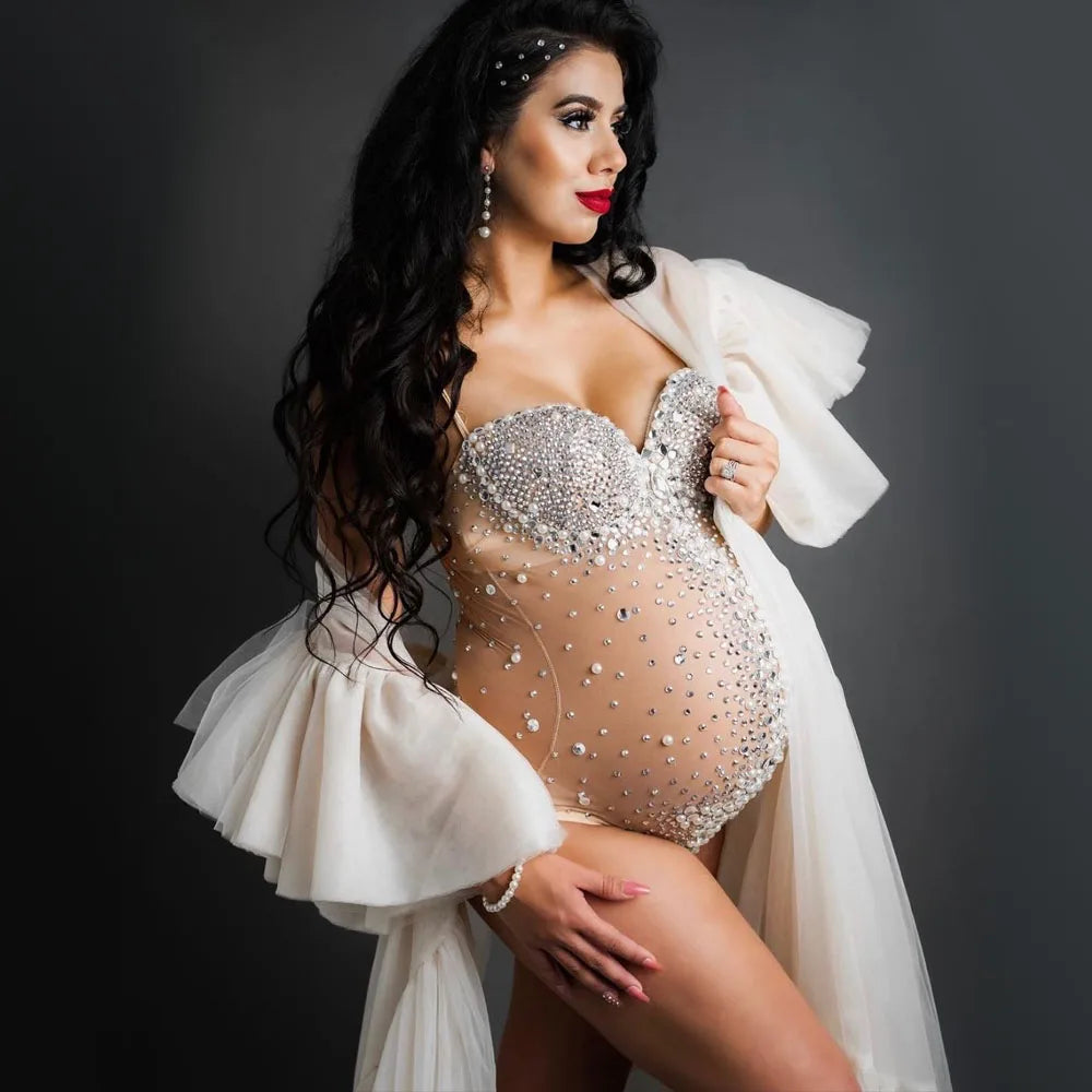 Luxurious Maternity Photography Jumpsuit
