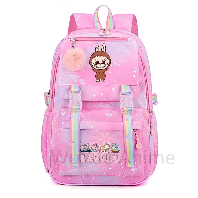 Mochila estampada fofa de anime para adolescentes estudantes crianças meninas meninos mochila escolar