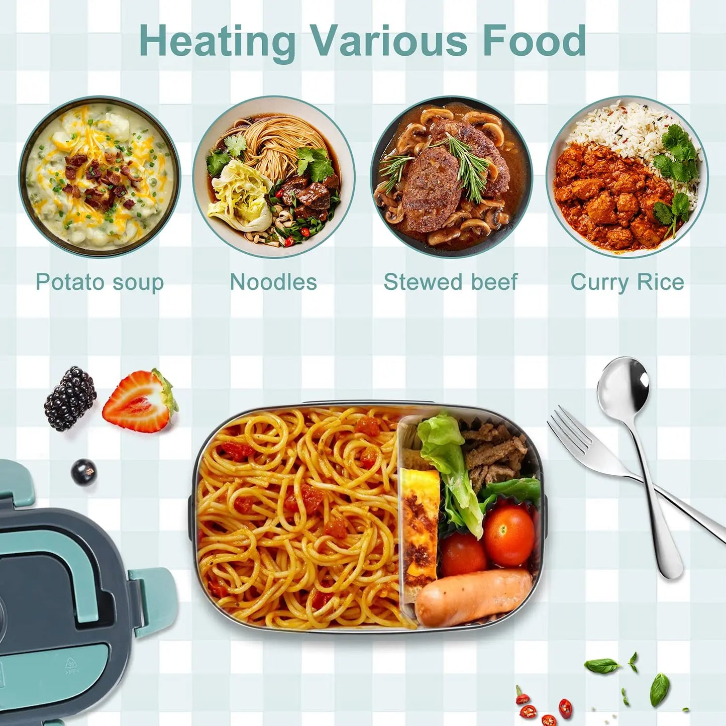 2-in-1 Electric Heating Lunch Box