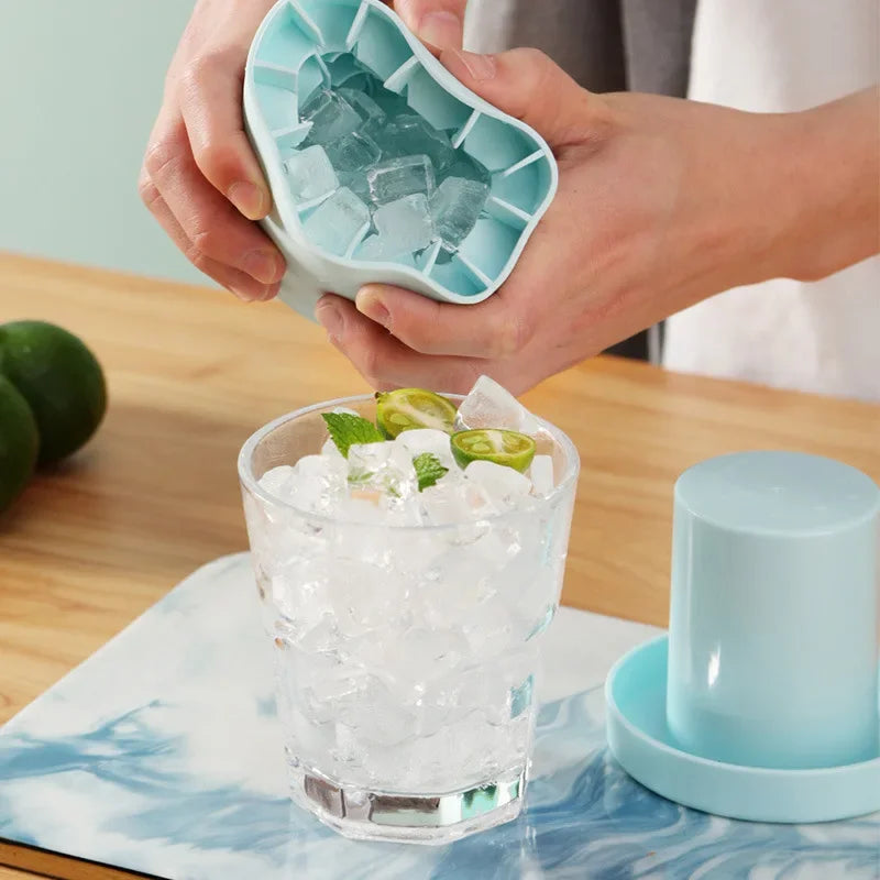 2-in-1 Ice Cube Tray & Ice Bucket
