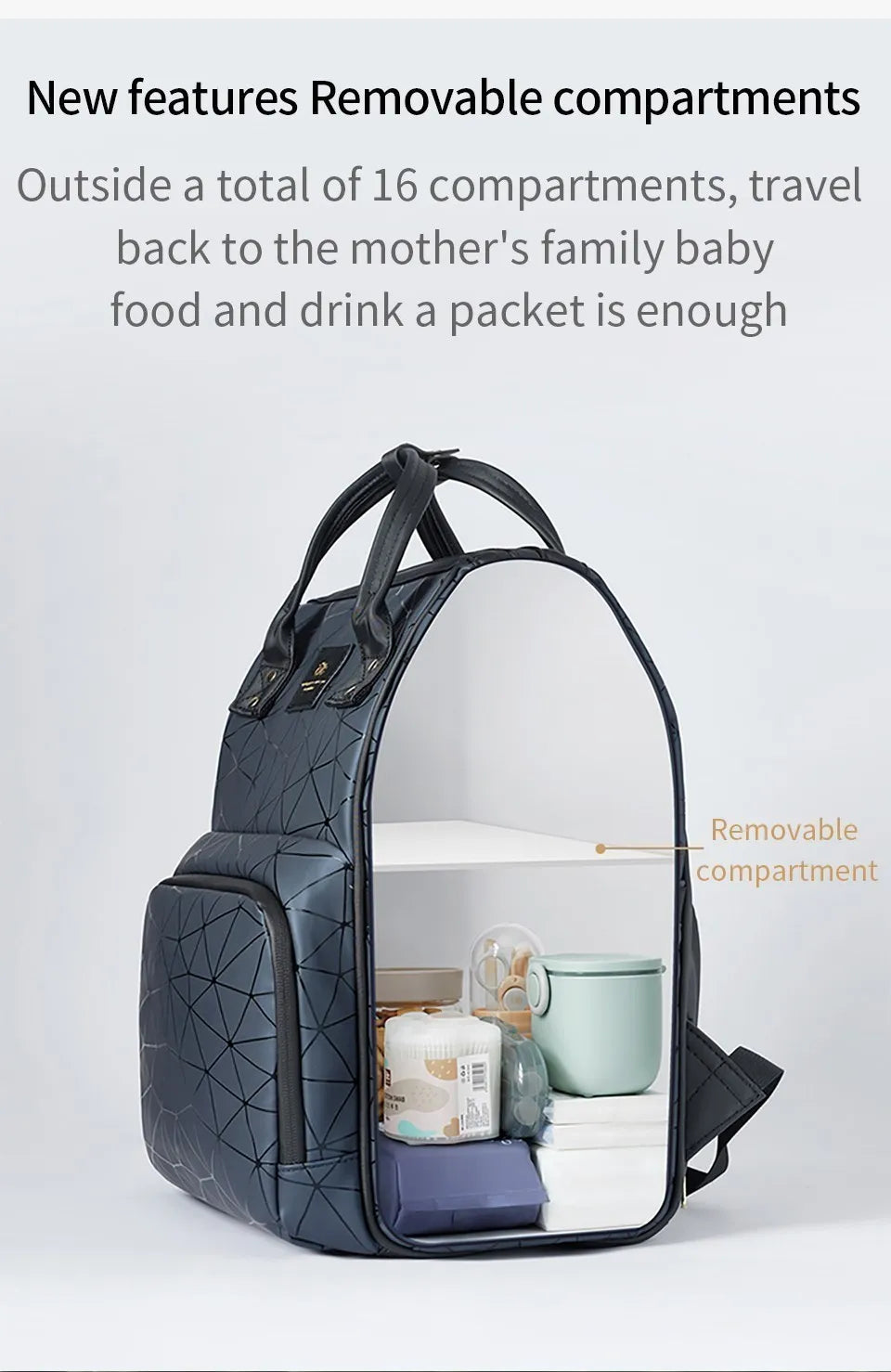 AIBEDILA Mommy Bag Impermeável USB Grande