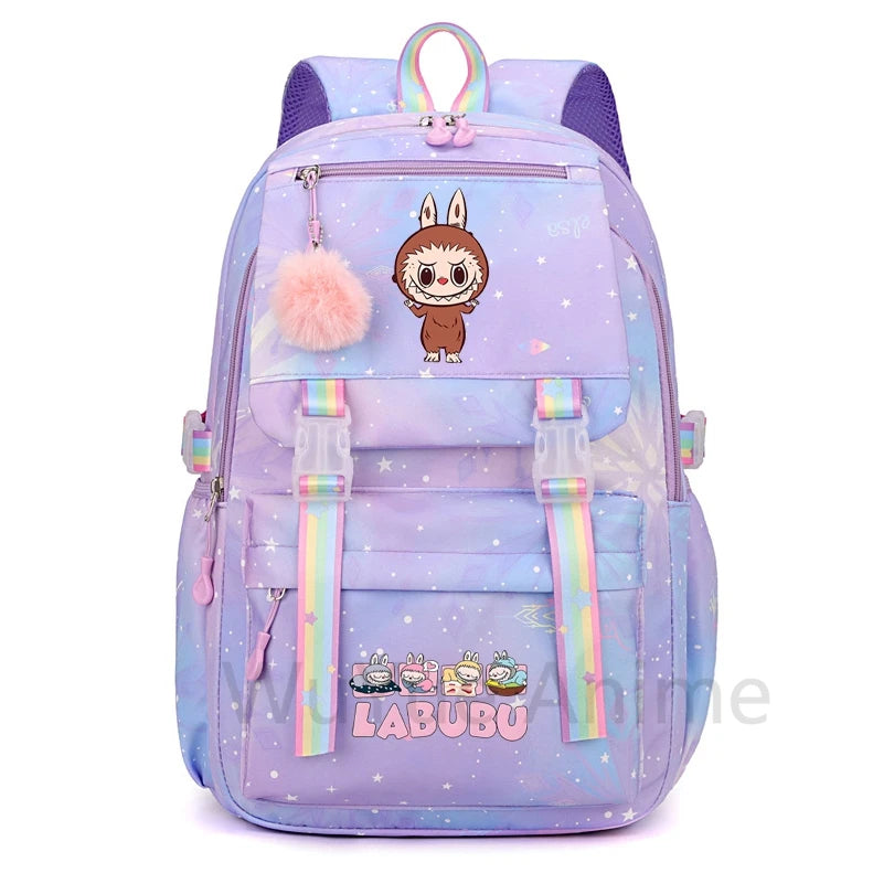 Mochila estampada fofa de anime para adolescentes estudantes crianças meninas meninos mochila escolar
