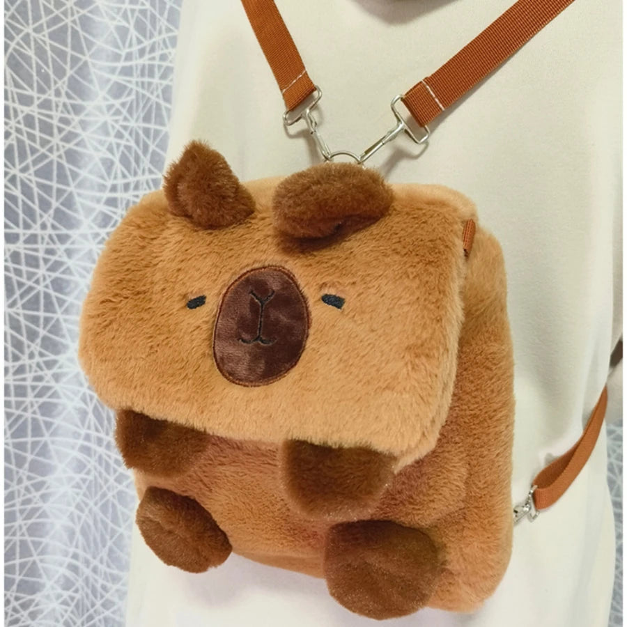 Capybara Plush Backpack Kawaii Fashion Plushie Doll Fur Pendant Children's