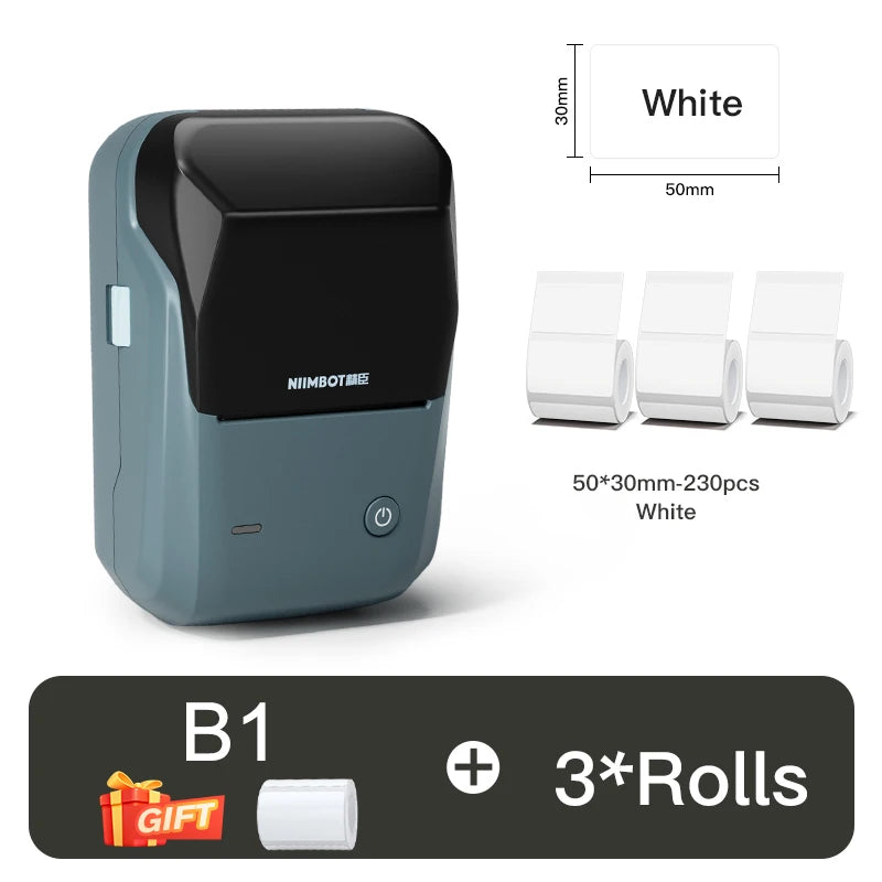 Label Printer Mini Bluetooth Sticker Maker Support Smartphones PC