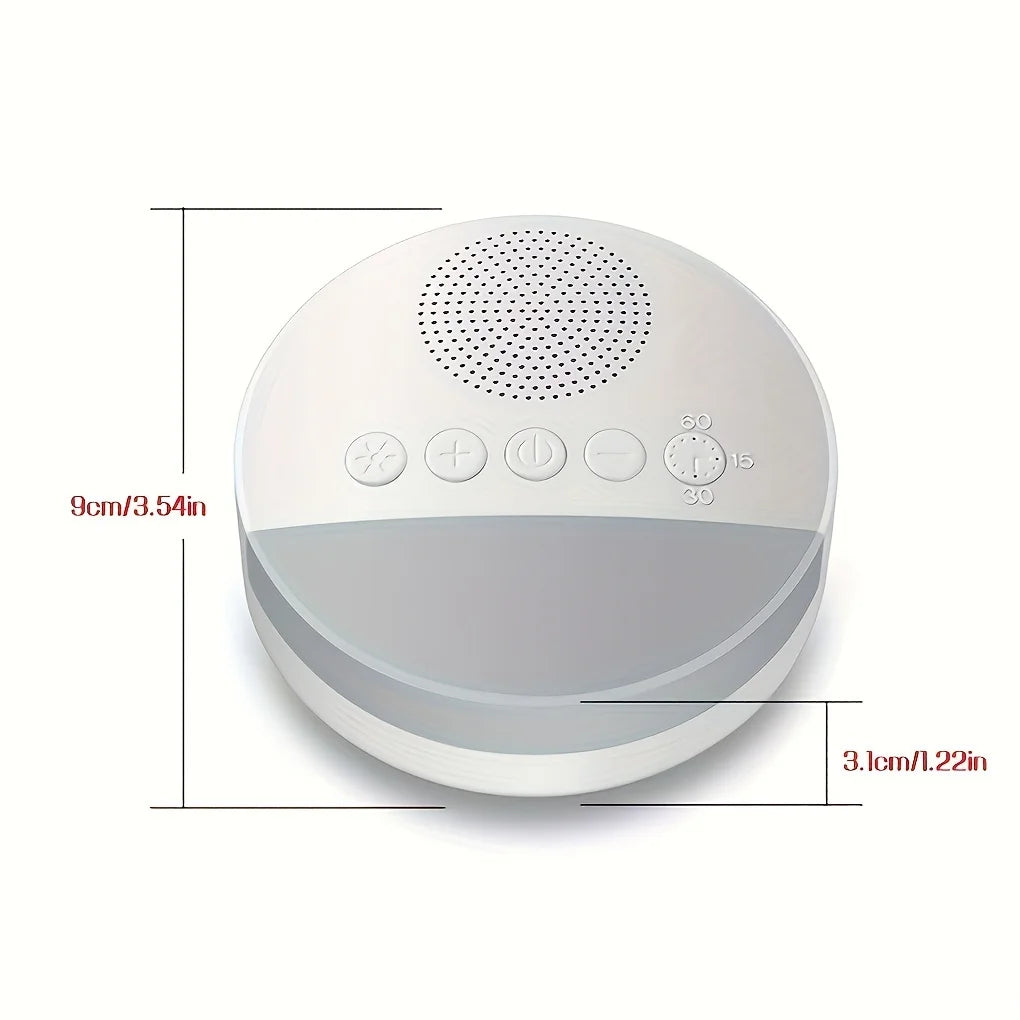 1200mAh Portable USB Rechargeable White Noise Machine with Night Light
