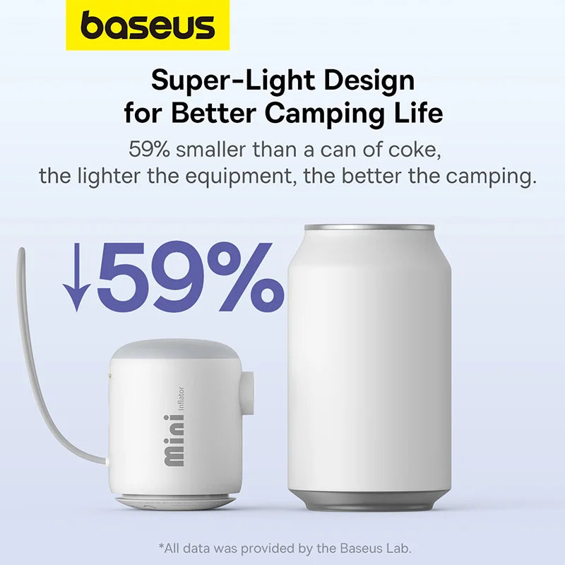Baseus Wireless Air Compressor Mini Air Inflator Pump for Air Mattresses Beds