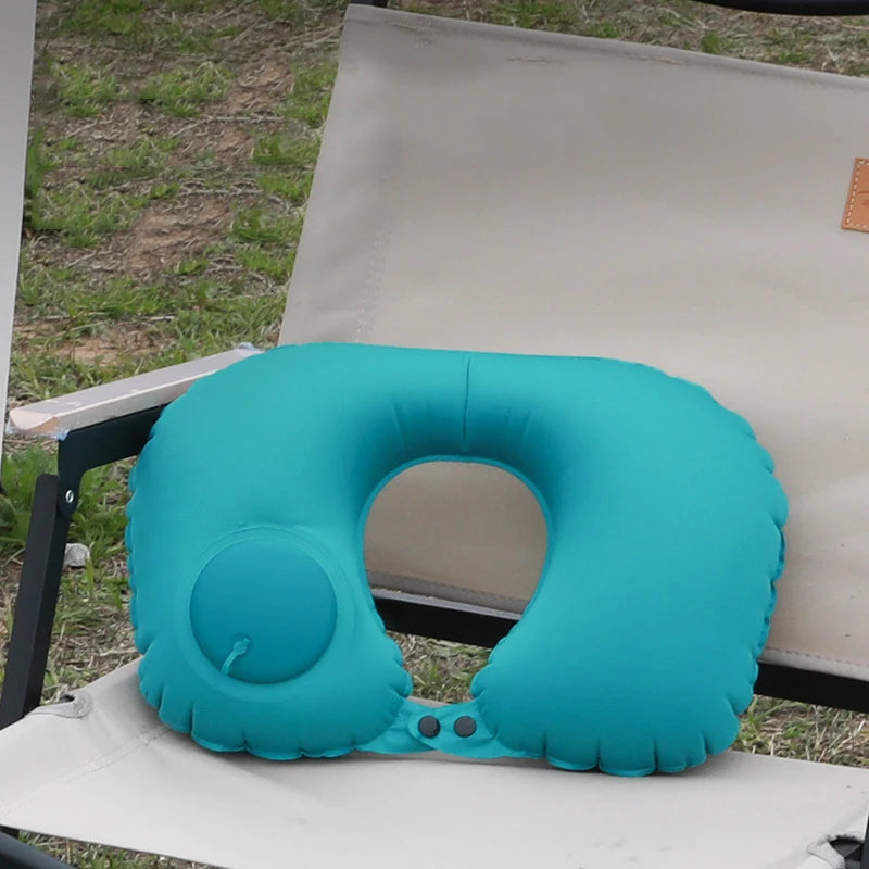 U-shaped Automatic Air Inflatable Pillow Neck Cushion Portable travel
