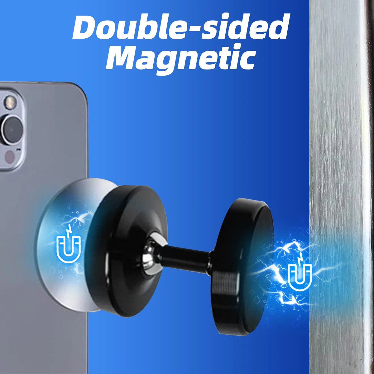Suporte magnético de telefone de dupla face para Samsung Xiaomi Huawei Dual Magnet