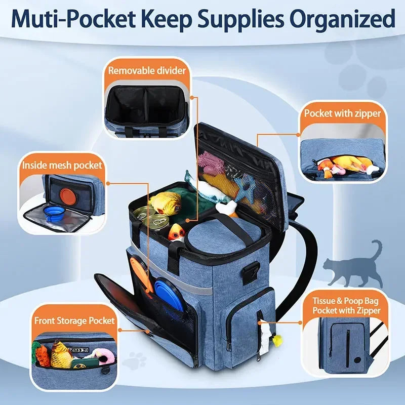 Petskd Outdoor Dog Organizer Bag with Bowl Set: Your Ultimate Travel Companion!